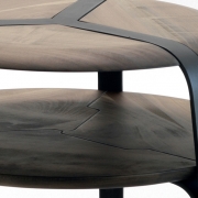 Tavolino caporali legno e metallo